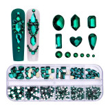 Cumpara ieftin Strasuri pentru Unghii 3D, Green Rhinestone