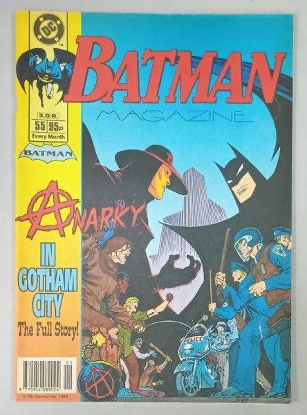 BATMAN MAGAZINE , ANARKY IN GOTHAM CITY , 1993, BENZI DESENATE CU TEXT IN LIMBA ENGLEZA