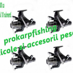 set 4 mulinete xz10000 cu 10 rulmenti si baitrunner ,long cast