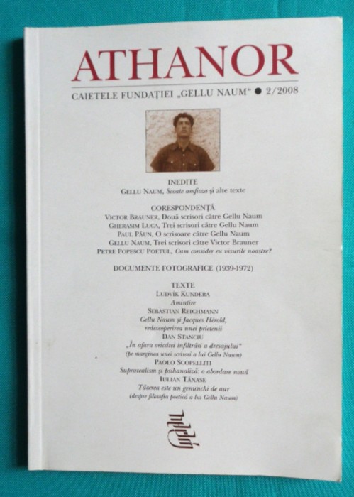 Athanor Caietele Gellu Naum Nr 2 ( Victor Brauner Gherasim Luca Paul Paun )