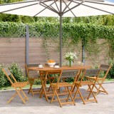 Set 4 Scaune Gradina Pliabile Gri, Lemn Acacia, Exterior, Rezistent, 41x52.5x80 cm