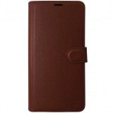 Husa tip carte cu stand Techsuit, aspect piele maro, pentru Samsung Galaxy S23 Ultra 5G