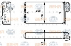 Radiator incalzire interior RENAULT SCENIC I (JA0/1) (1999 - 2003) HELLA 8FH 351 313-421 foto