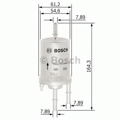 Filtru combustibil VW POLO (6R, 6C) (2009 - 2016) BOSCH F 026 403 008