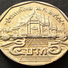 Moneda 5 BAHT - THAILANDA, anul 2001 *cod 1794 A - Rama IX