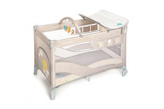 Baby Design Dream 09 Beige 2020 - Patut Pliabil cu 2 nivele foto