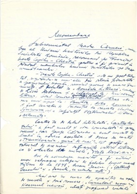A3569N Radu C&amp;acirc;rneci, act scris și semnat olograf, 1973 foto