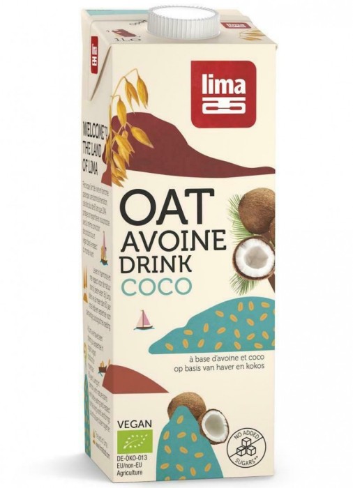 Bautura vegetala de ovaz cu cocos bio 1L, Lima