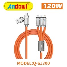 Cablu Usb de Incarcare si Transfer Date 5 in 1 Fast Charger 120W 6A 1,2M Q-SJ300