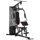 Cumpara ieftin HOMCOM Stație de Fitness Multifuncțională cu Greutăți din Oțel 4.5kg pentru Antrenament Complet Acasă 170x104x205cm Negru | Aosom Romania