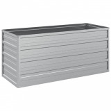 Strat &icirc;nălțat de grădină argintiu 100x40x45 cm oțel galvanizat