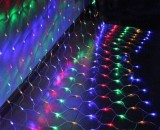 Instalatie de Craciun plasa interconectabila, perdea alb calda, 1.5 m x 1.5 m, 120 leduri, 6007WW, Gimihome