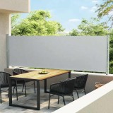 Cumpara ieftin Copertină laterală retractabilă de terasă, gri, 140 x 600 cm