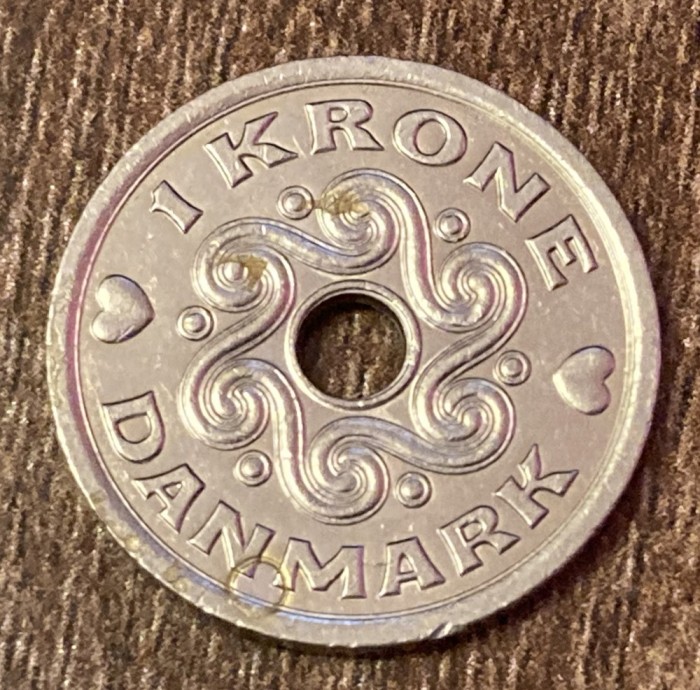 C50 - Moneda foarte veche - Danemarca - 1 coroana / krone - 1998