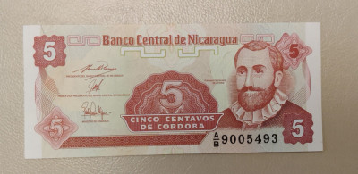 Nicaragua - 5 Centavos (1991) s493 foto