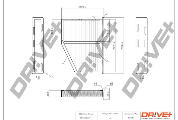Dr!ve+ DP1110.12.0037 Filtru, aer habitaclu