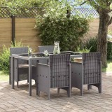VidaXL Scaune de grădină cu perne 4 pcs Gri deschis
