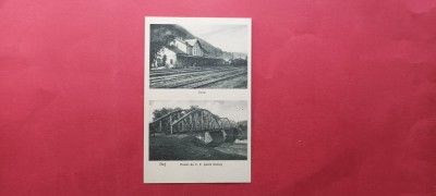 Cluj Dej Des Gara Railway Train station Bahnhof Podul C.F.R peste Somes bridge foto