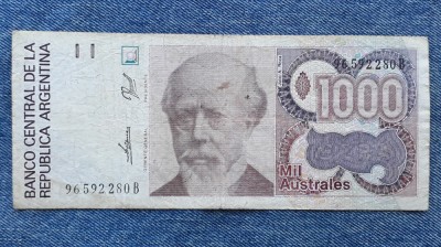 1000 Australes 1989 Argentina / seria 85291107 foto