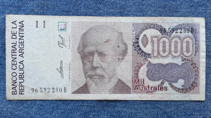 1000 Australes 1989 Argentina / seria 85291107