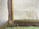 arta / design / vintage - Rama deosebita din lemn cu ornamente din ipsos pentru tablouri, fotografii, goblene, acte, documente sau diverse !
