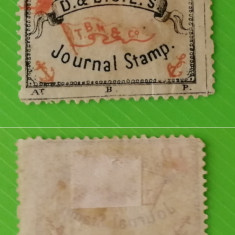 T.B. MORTON & CO,JURNAL STAMP, D. & B.S.L.S. , 10 PARAS,1870-72 (01)