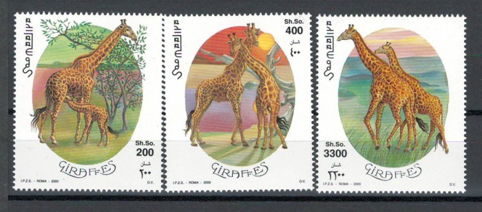 Somalia 2000 Mi 808/10 - Girafe, fauna