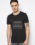 Cumpara ieftin Tricou Old Enough - Negru - S, THEICONIC