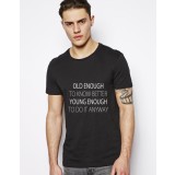 Tricou Old Enough - Negru - M