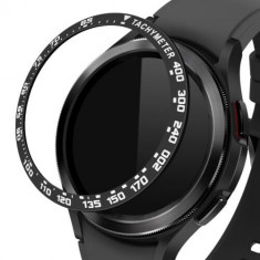 Rama cadran pentru Samsung Galaxy Watch 4 Classic (46mm), Kwmobile, Otel, Negru, 56179.01 foto