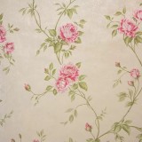 Cumpara ieftin Tapet Floral Crem Unt Roz Dormitor Living Hol Bucatarie Vinil Lavabil Romantico 53cm x 10m