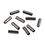 Set 10 terminatii metalice pentru snur Crisalida, diametru 4 mm, 5 x 17 mm, Gri