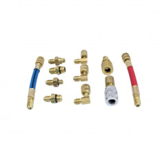 Set de 11 adaptoare pentru aerul conditionat, R12-R134A, Satra