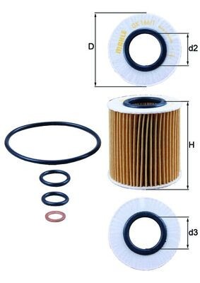 MAHLE OX 166/1D Filtru ulei foto