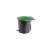 Cos gunoi, 10 litri, Ergo, negru/verde