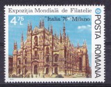 TSV % - 1976 LP 922 EXPOZITIA FILATELICA ITALIA &#039;76, MILANO, MNH/** LUX