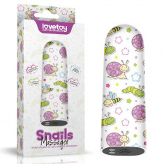 Snails Massager - Vibrator Glonț Re&icirc;ncărcabil, 8,5 cm