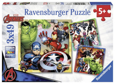 Puzzle marvel avengers 3x49 piese foto