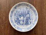 Farfurie din portelan suedez GUSTAVSBERG, BRYGGERI AB FALKEN, angajatii unei fabrici de imbuteliere la 1896, Farfurii
