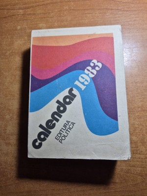 carte calendar - din anul 1983 - cultura generala foto