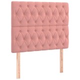Cumpara ieftin Tablie de pat roz 90x7x118/128 cm catifea