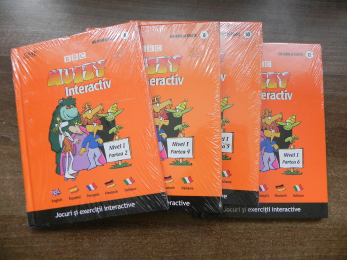 lot CD BBC Muzzy interactiv nr 4, 8, 10 ,12 engleza sigilate