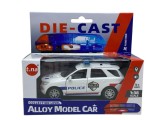 Macheta metal Mercedes ML alb politie cu sunet si lumini in girofare 1:38