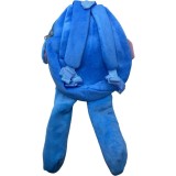 Ghiozdan din plus Bunny albastru cu urechi saltarete si lumini