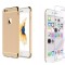 Pachet husa compatibila cu Apple iPhone 6/6S, Luxury Gold Plated, folie de sticla gratis