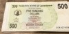 (ORIX) Zinbabwe 500 dolar dollars 2007