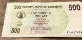(ORIX) Zinbabwe 500 dolar dollars 2007