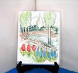 Cumpara ieftin Tablou mare ceramica basorelief - Peisaj 3 - semnat Aimo, JIE Gantofta Suedia