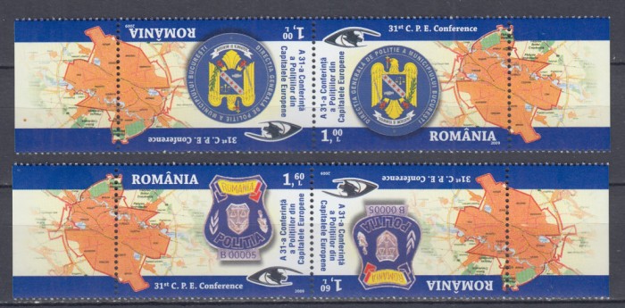 2009 LP 1834 b A 31 a CONFERINTA A POLITIILOR EUROPENE SERIE TETE-BECHE MNH
