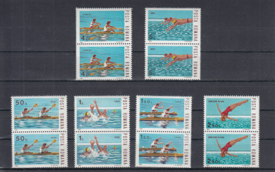 ROMANIA 1983 LP 1081 SPORTURI NAUTICE PERECHE MNH foto